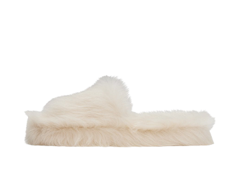 Bottega Veneta Shearling Resort Slides "White" 668569-V2EF0