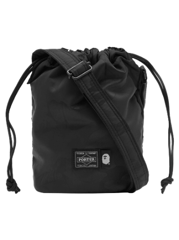 BAPE Porter Solid Camo Drawstring Bag Black 001SGJ301902C-BLK