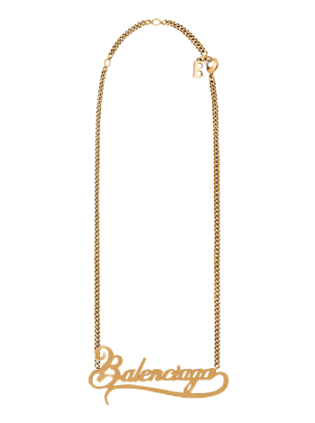 Balenciaga Typo Valentine Necklace 'Gold' 674577 TZ99J 0604
