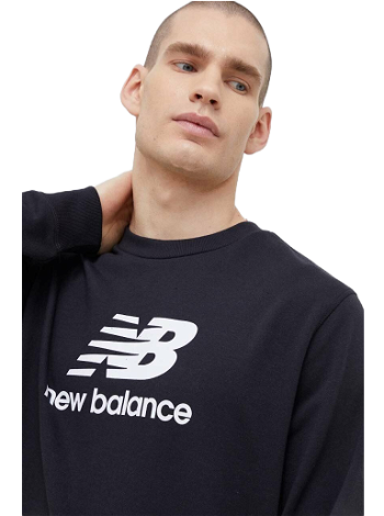 New Balance Essentials Stacked Logo French Terry Crewneck MT31538BK