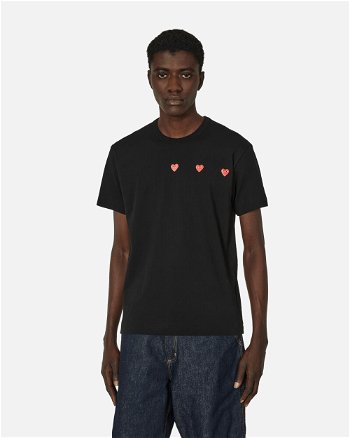 Comme des Garçons Multi Red Heart T-Shirt Black P1T337 1