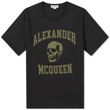 Alexander McQueen Varsity Skull Logo T-Shirt 759442QTAAW-0519
