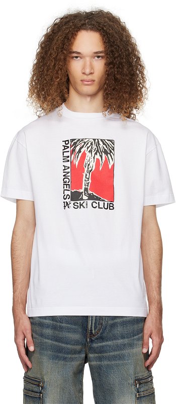 Palm Angels Ski Club Classic T-Shirt PMAA001R24JER0030110
