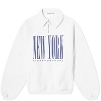 Half Zip NY Puff Graphic Sweatshirt