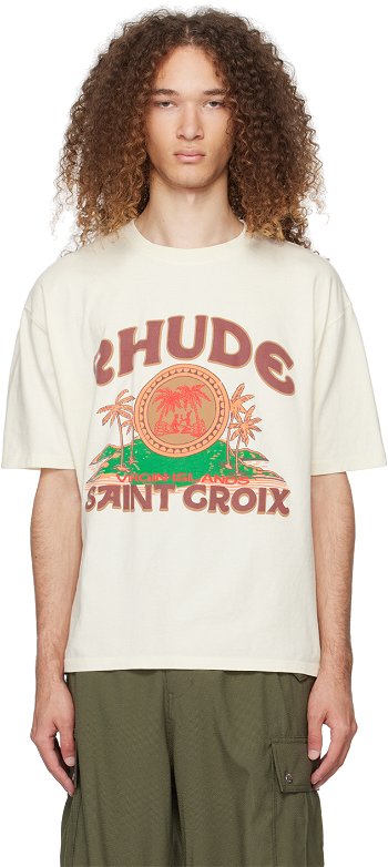 Rhude 'Saint-Croix' T-Shirt "Off-White" RHPS24TT11012611