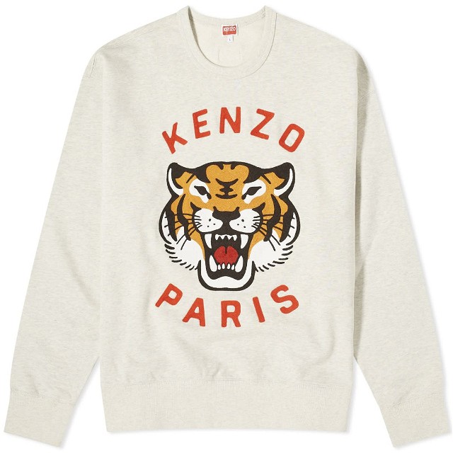 Lucky Tiger Crew Sweat Pale Grey