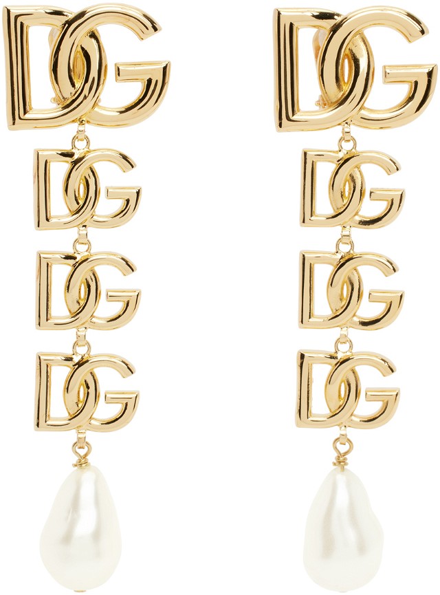 Gold Pendant Earrings