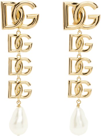 Dolce & Gabbana Gold Pendant Earrings WEN6P5 W1111