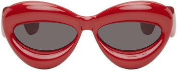 Loewe Red Inflated Cat-Eye Sunglasses LW40097I 192337116766