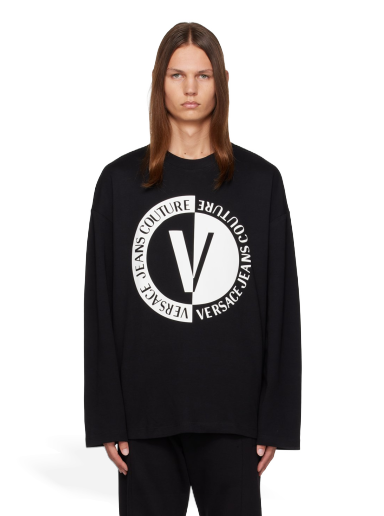 Jeans Couture V-Emblem Long Sleeve T-Shirt