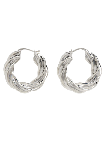 Bottega Veneta Pillar Twisted Hoop Earrings 731970 V5070
