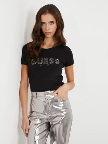 GUESS Front Logo Stretch T-Shirt W4RI29J1314