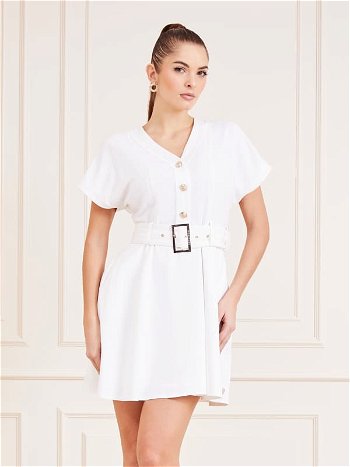 GUESS Marciano Marciano Belted Fit And Flare Mini Dress 4GGK227068A
