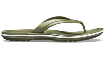 Crocs unisex Crocband™ Flips Army Green / White 36 11033-37P