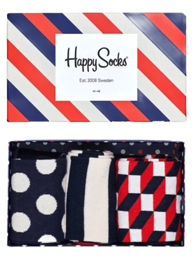 3-Pack Stripe Socks Gift Box