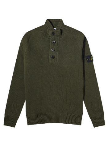 Stone Island Stand Collar Button Neck Knit 7915540-V0058
