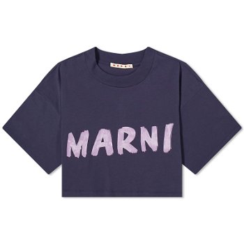 Marni Cropped Logo T-Shirt "Blueblack" THJE0301P1-L2B99