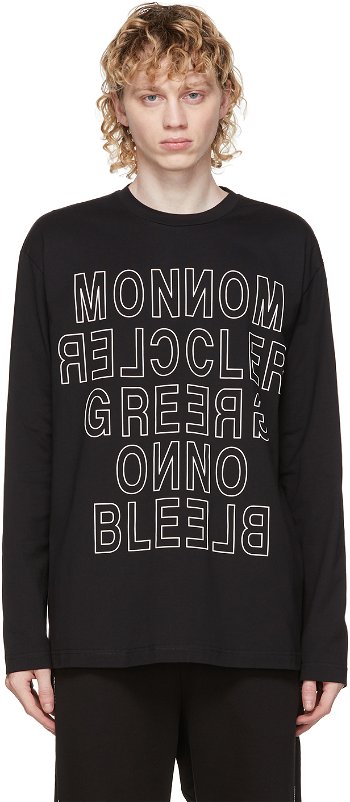 Moncler Black Logo Long Sleeve T-Shirt F20978D70010829HD