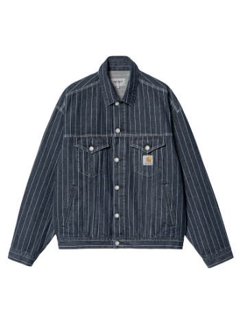 Carhartt WIP Orlean Jacket Orlean Stripe "Blue / White stone washed" I033011_1XY_06