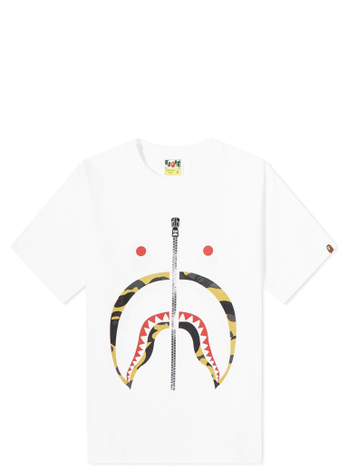 1st Camo Shark T-Shirt White Yellow