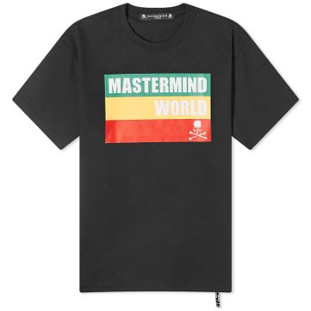 Mastermind WORLD Rasta Print T-Shirt MW24S12-TS061-BLK