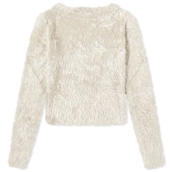 Marine Serre Puffy Knit Cropped Pullover WST010-WH50