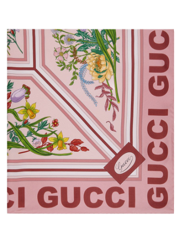 Gucci Floral Print Silk Scarf 691455 3G001