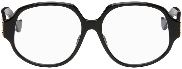 Black Oversized Round Glasses