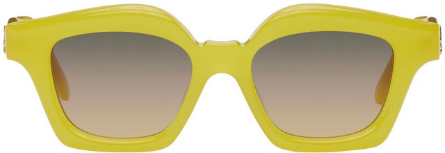 Yellow Acetate Square Sunglasses