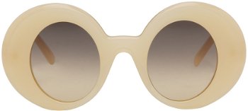 Loewe Beige Round Sunglasses LW40089I