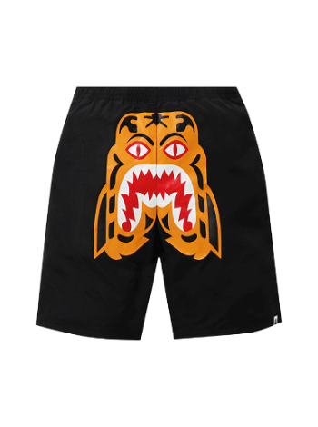 BAPE Tiger Beach Shorts 1G30 153 016 BLACK