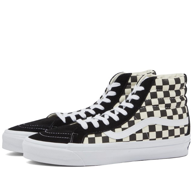 Men's Sk8-Hi Reissue 38 Sneakers in Lx Checkerboard Black/Off White, Size UK 10 | END. Clothing