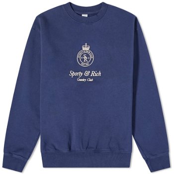 Sporty & Rich Crown Embroidered Crew Sweat CRAW2342NA