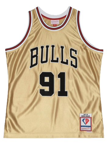 Mitchell & Ness Chicago Bulls Dennis Rodman 75th Swingman Jersey SMJY4398-CBU97DRDGOLD