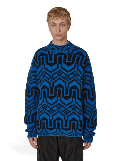 Jacquard Mock Neck Sweater