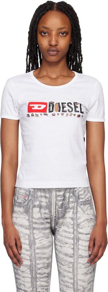 Diesel T-Uncutie-Divstroyed T-Shirt A10733 0BLAP