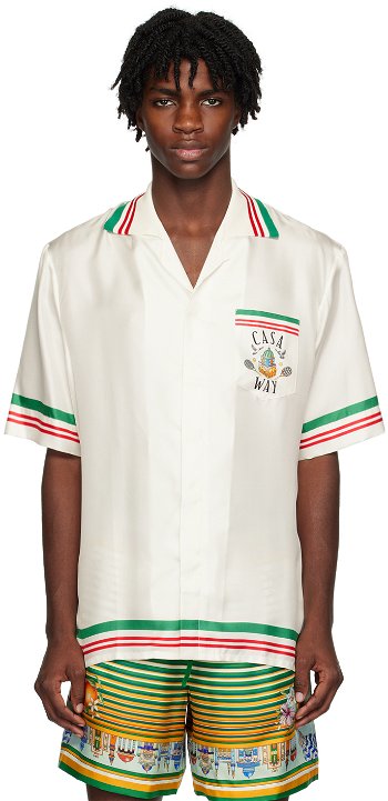 Casablanca Printed Shirt MF23-SH-014-01 SILK TWILL CASA W