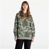 Basic Summer Washed Hooded Sweater Camo All Over Print