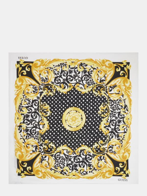 Silk Baroque-Print Foulard