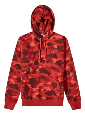 BAPE A Bathing Ape Color Camo One Point Ape Head Pullover Hoody 001PPI801012M-RED
