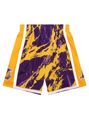 Mitchell & Ness NBA Los Angeles Lakers Team Marble Swingman Shorts PFSW1279-LAL09PPPPTPR