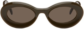 Loewe Khaki Loop Sunglasses LW40110UM5096E
