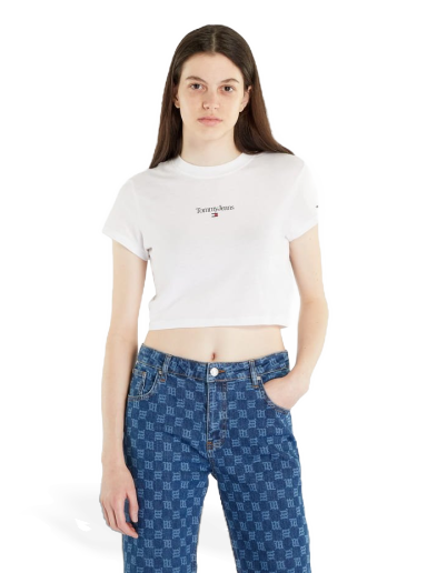 TOMMY JEANS Essential Logo Cropped T-Shirt