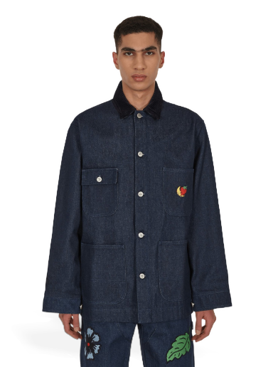 Embroidered Denim Chore Coat