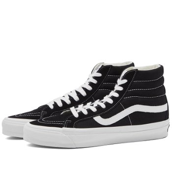 Vans Men's Sk8-Hi Reissue 38 Sneakers in Lx Black/White, Size UK 10 | END. Clothing VN000CR0BA2