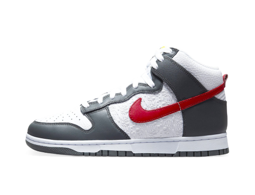 Dunk High "Embossed Basketball Grey Red"