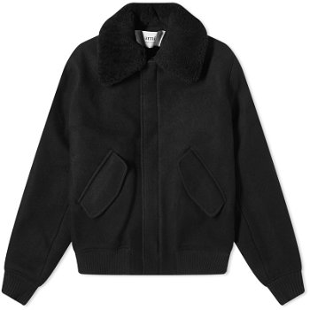 AMI Shearling Collar Wool Jacket UJK010-WV0020-001