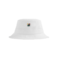 Brushed Floral Crest Bucket 'White'