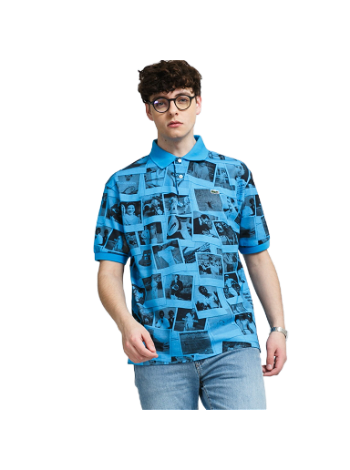 Lacoste Live Polaroid x Loose Fit Print Polo Shirt PH2182 BLW