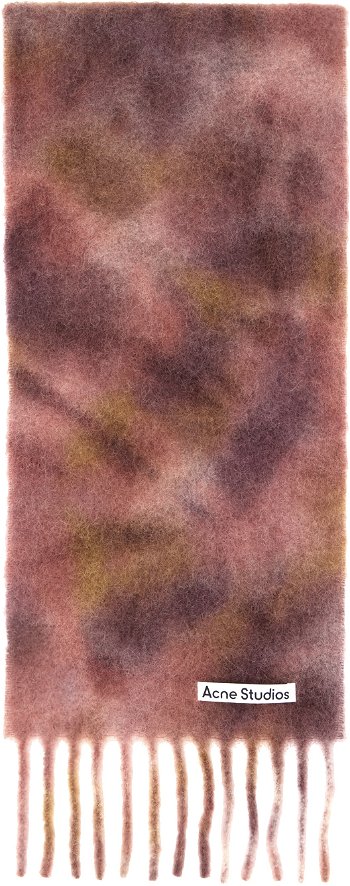 Acne Studios Burgundy & Purple Tie-Dye Scarf CA0284-